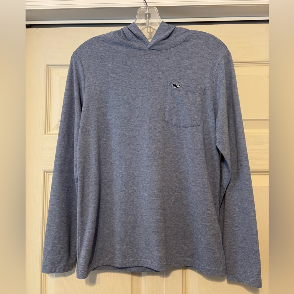 Vineyard Vines Light Blue Edgartown Long Sleeve Hooded T-Shirt